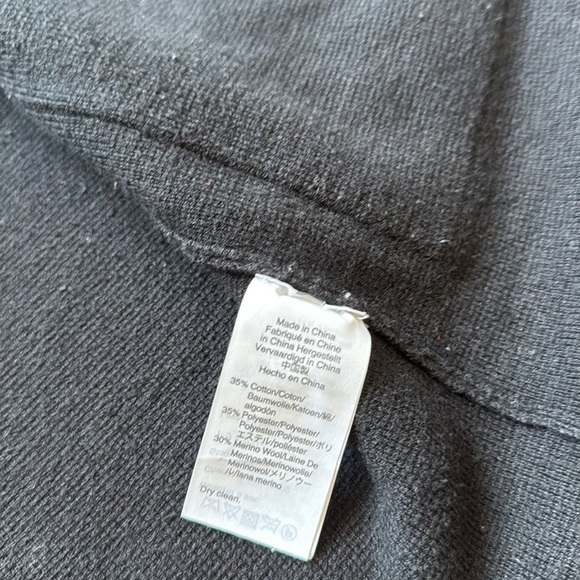 J. Crew 365 Sophie Merino Wool Blend Black Open Front Sweater Blazer - Picture 6 of 9